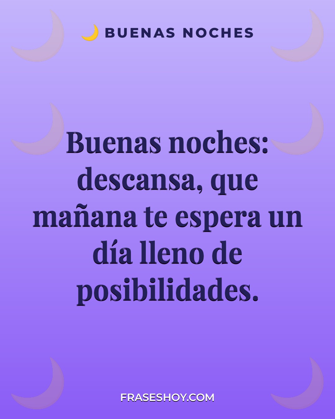 Tarjeta de buenas noches