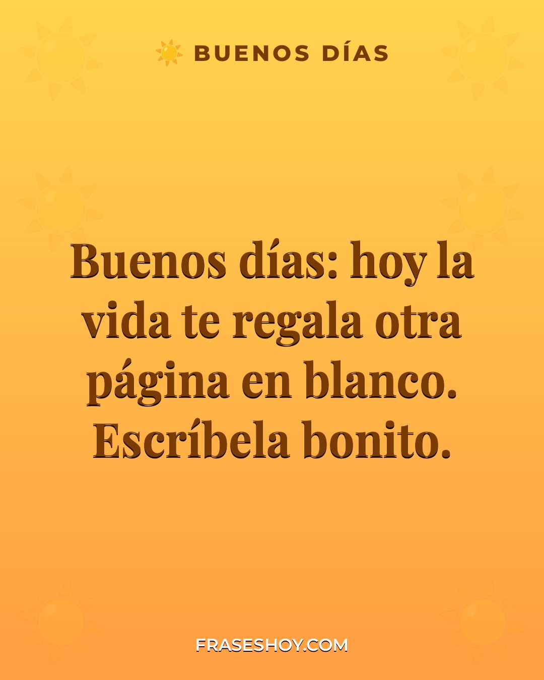 Tarjeta de buenos días